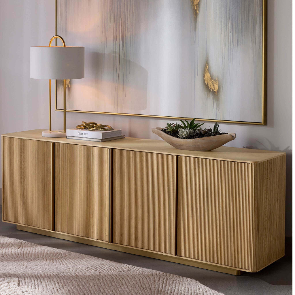 Kalla Luxury Oak Sideboard 213cm with drawers and shelves