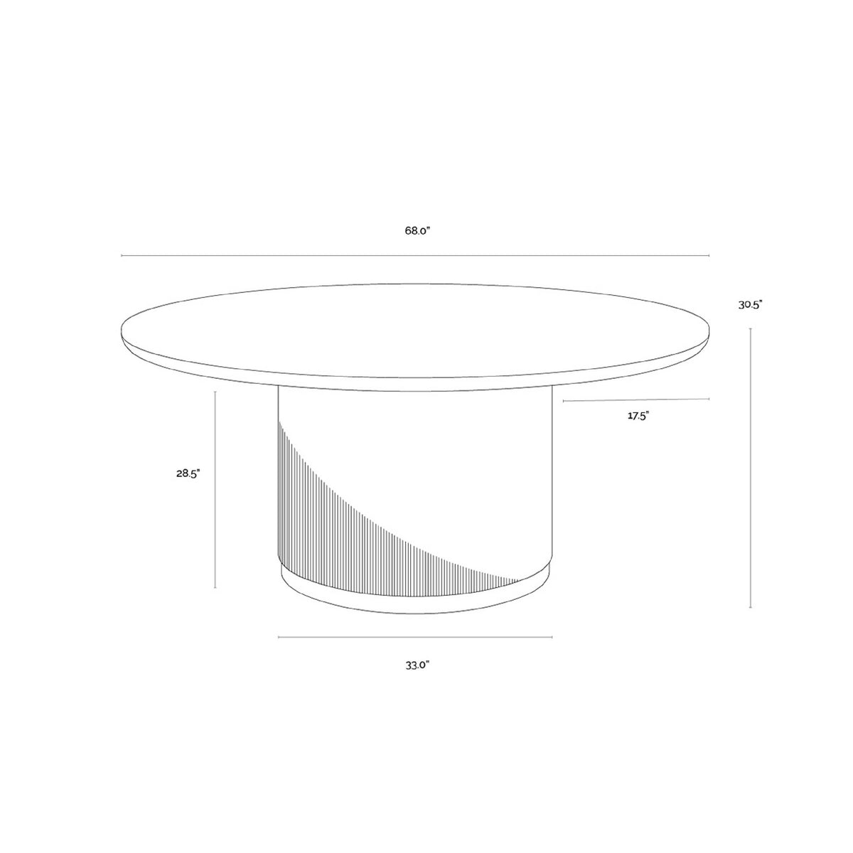 Libra Interiors Kalla Large Round Oak Dining Table 170cm
