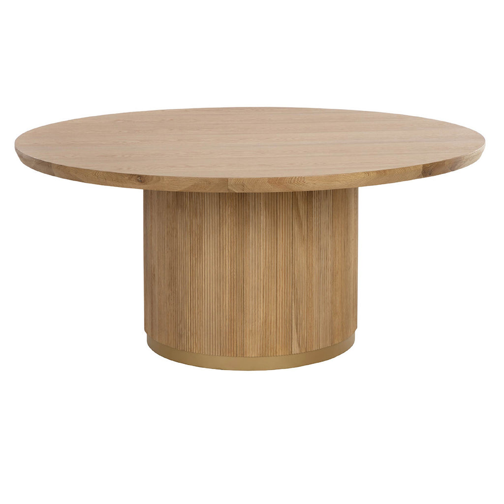 Libra Interiors Kalla Large Round Oak Dining Table 170cm