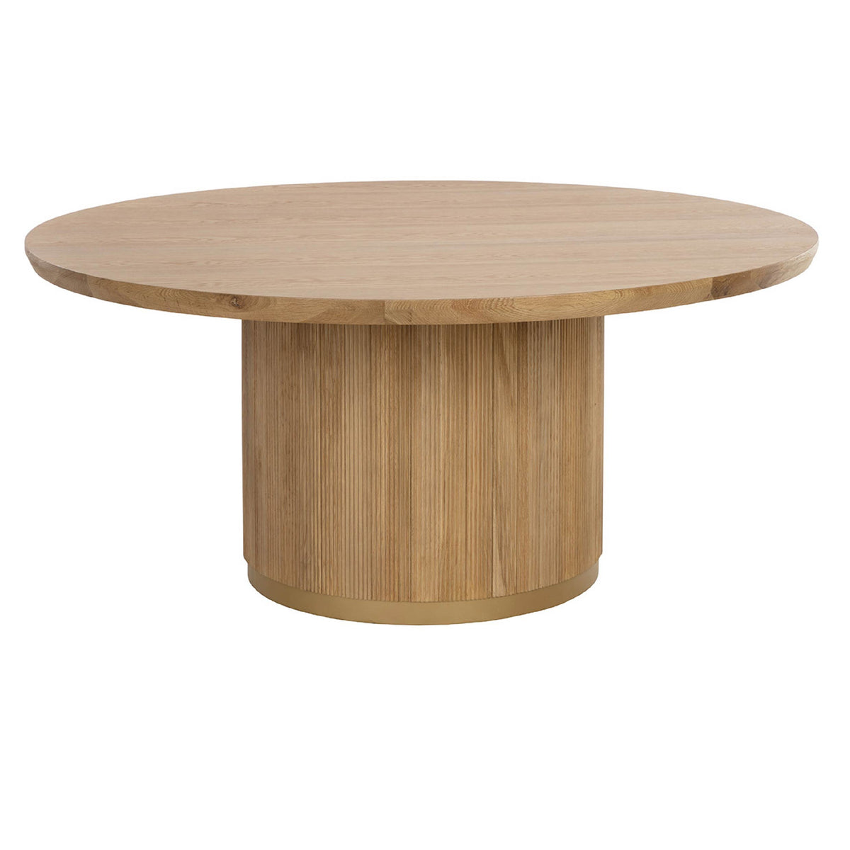 Libra Interiors Kalla Large Round Oak Dining Table 170cm