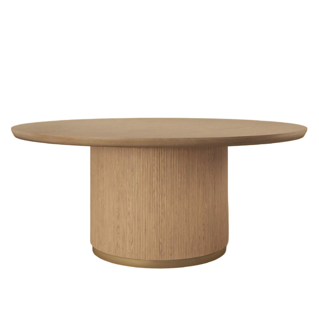 Libra Interiors Kalla Large Round Oak Dining Table 170cm