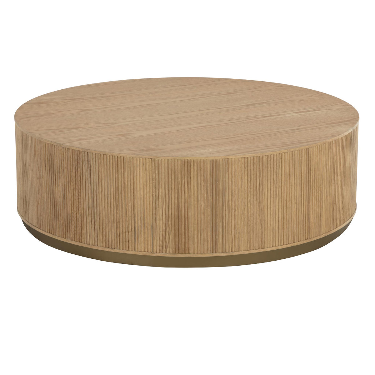 Kalla Luxury Oak Round Coffee Table 112cm