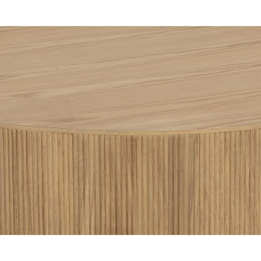 Kalla Luxury Oak Round Coffee Table 112cm