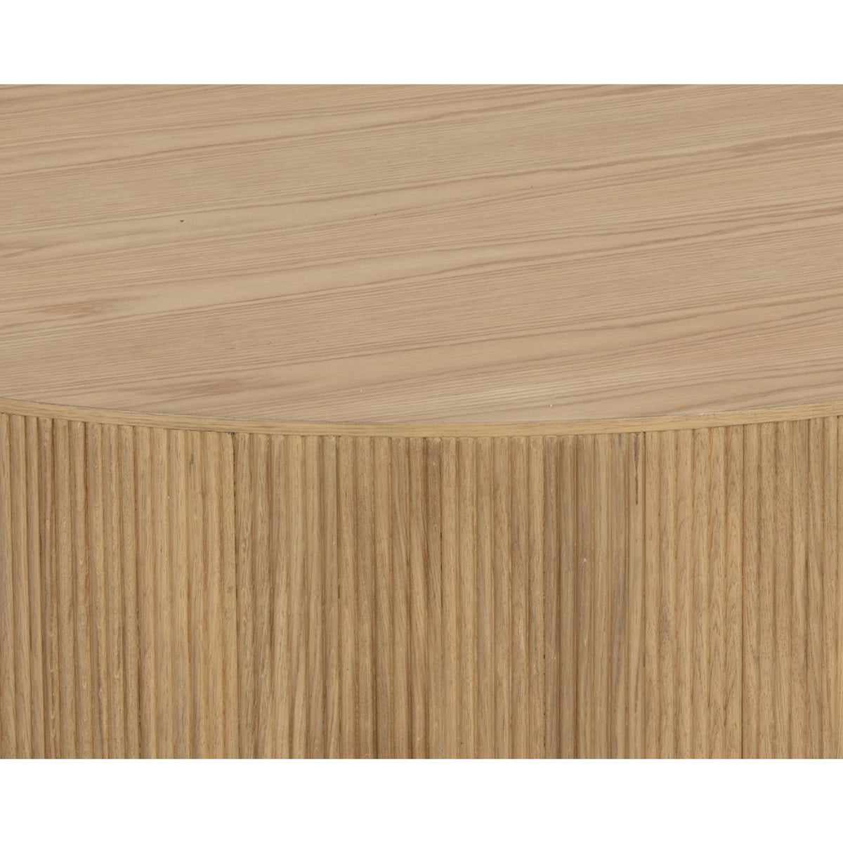 Kalla Luxury Oak Round Coffee Table 112cm