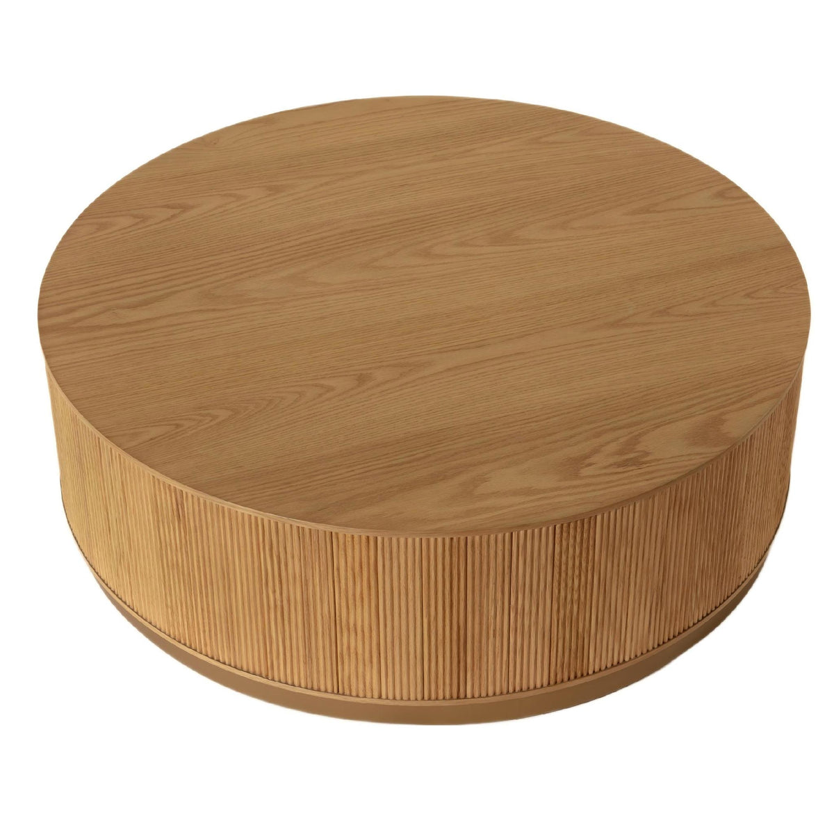 Kalla Luxury Oak Round Coffee Table 112cm