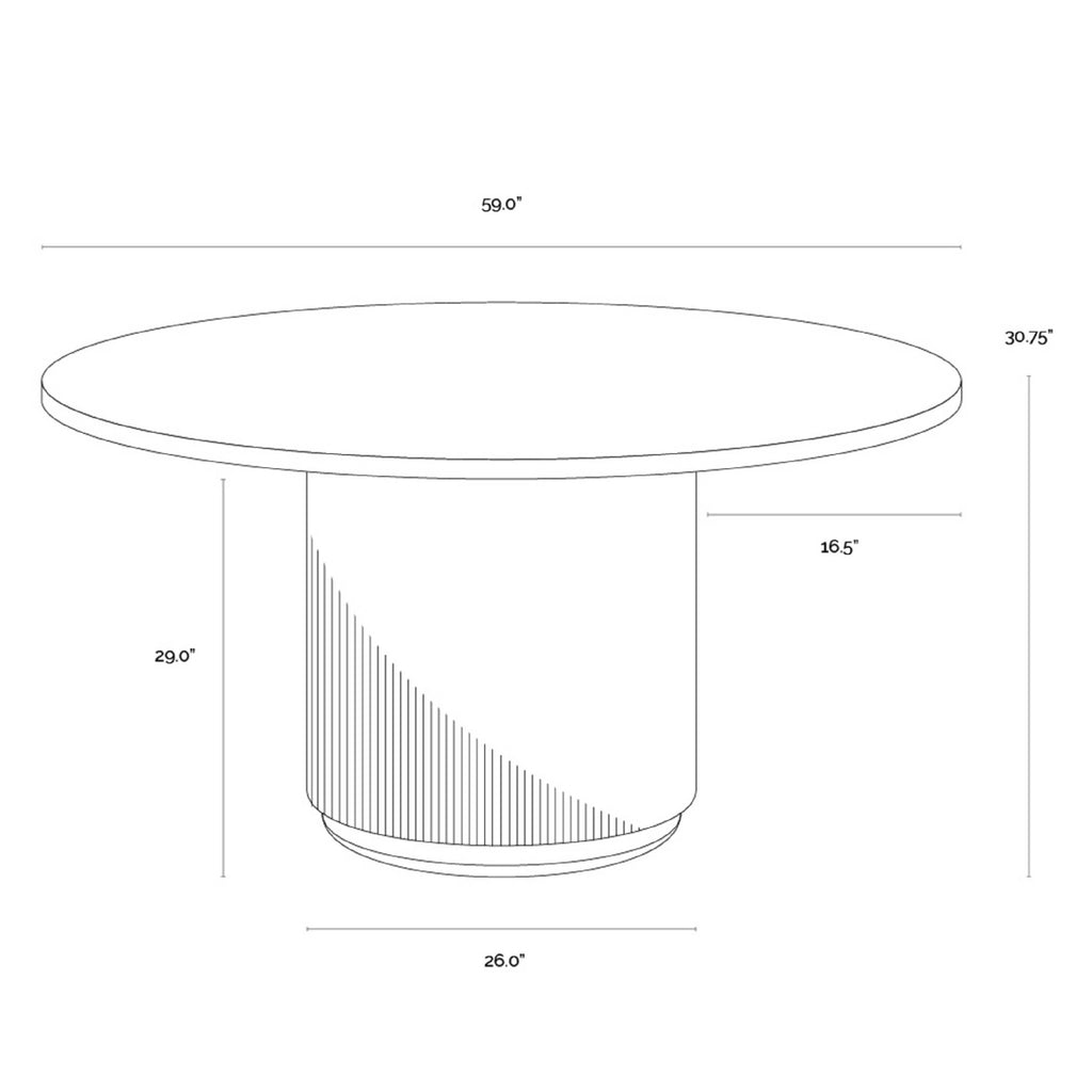 Libra Interior Circular Marble Top Cataldi Dining Table 150cm