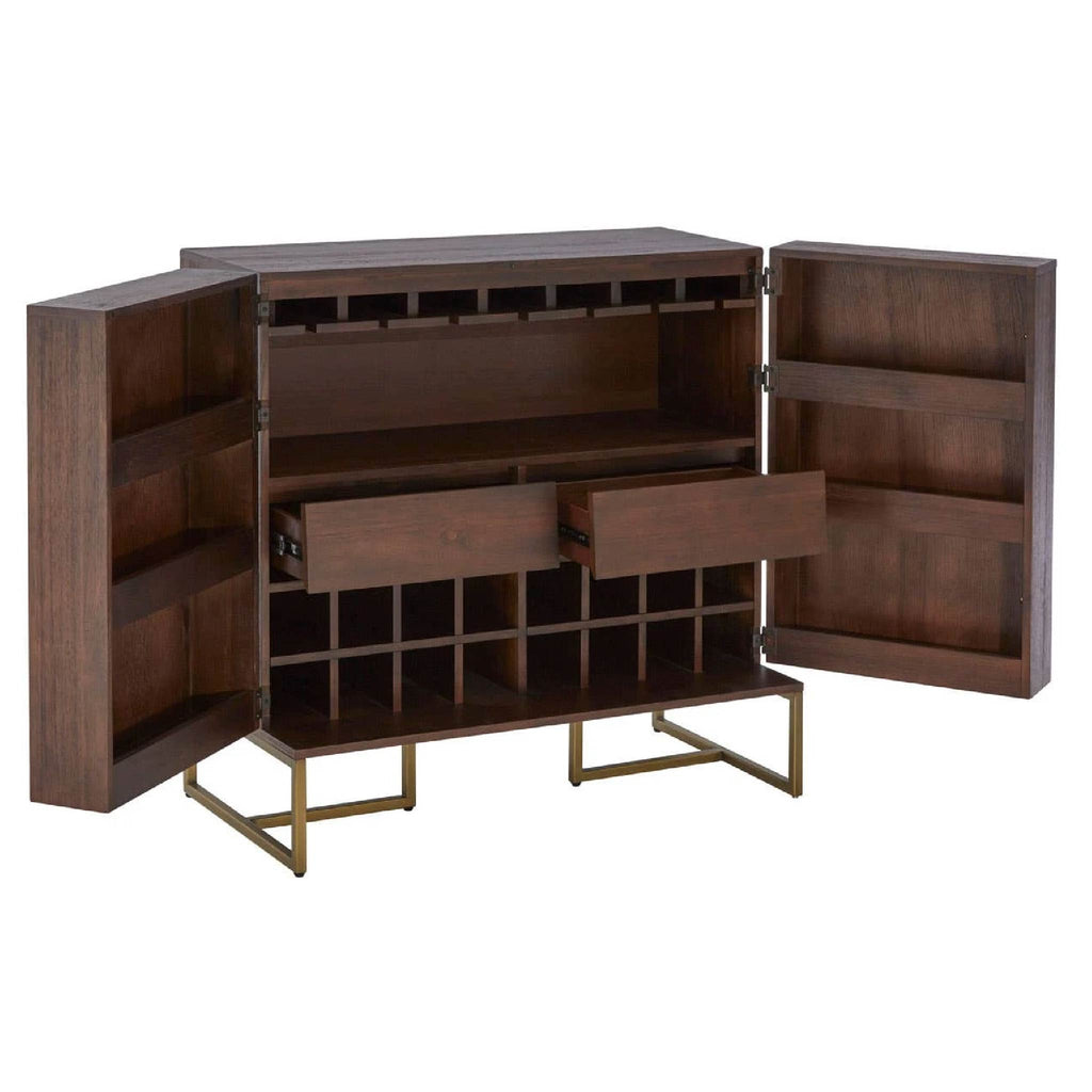 Brando Acacia Wood Effect Drinks Cabinet