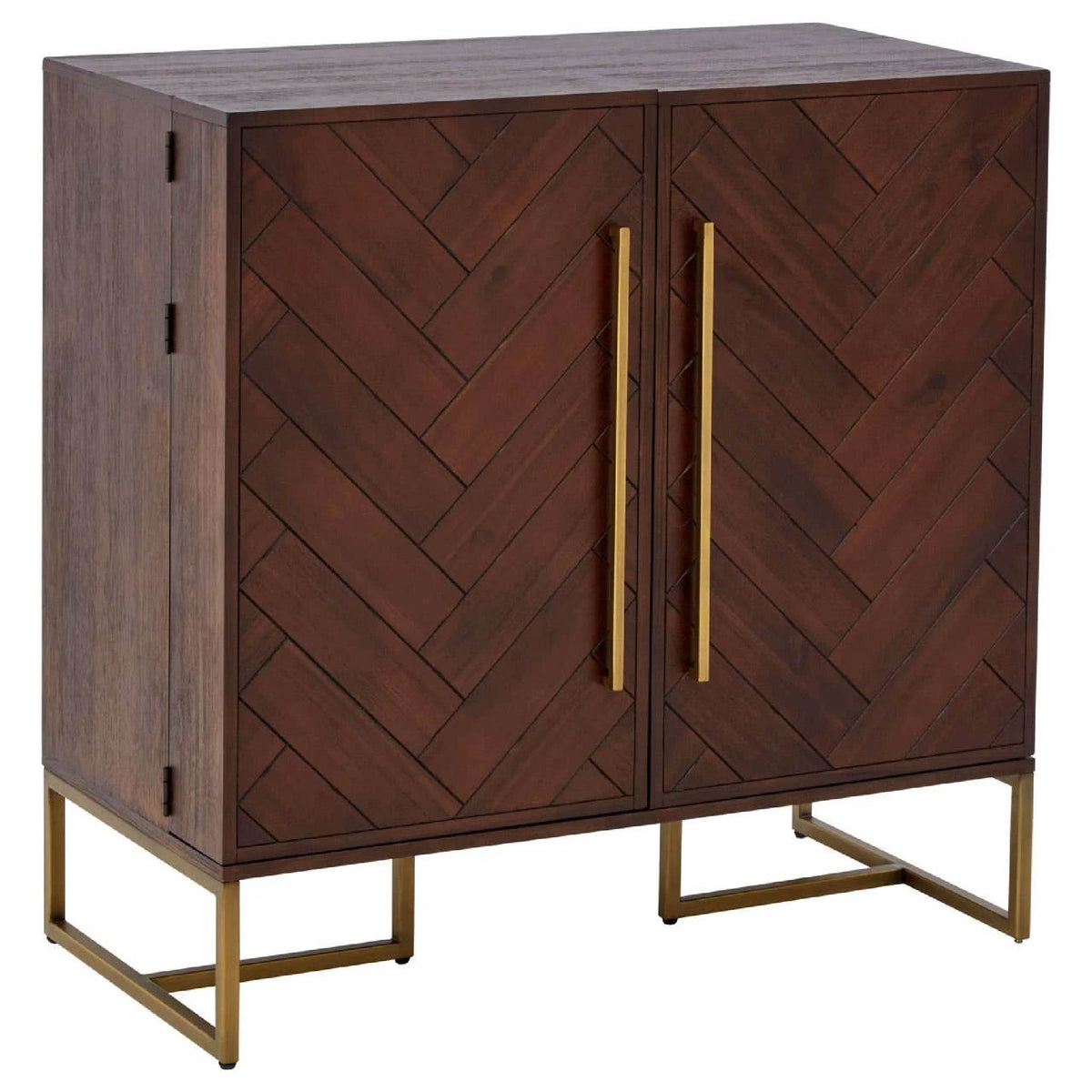 Brando Acacia Wood Effect Drinks Cabinet