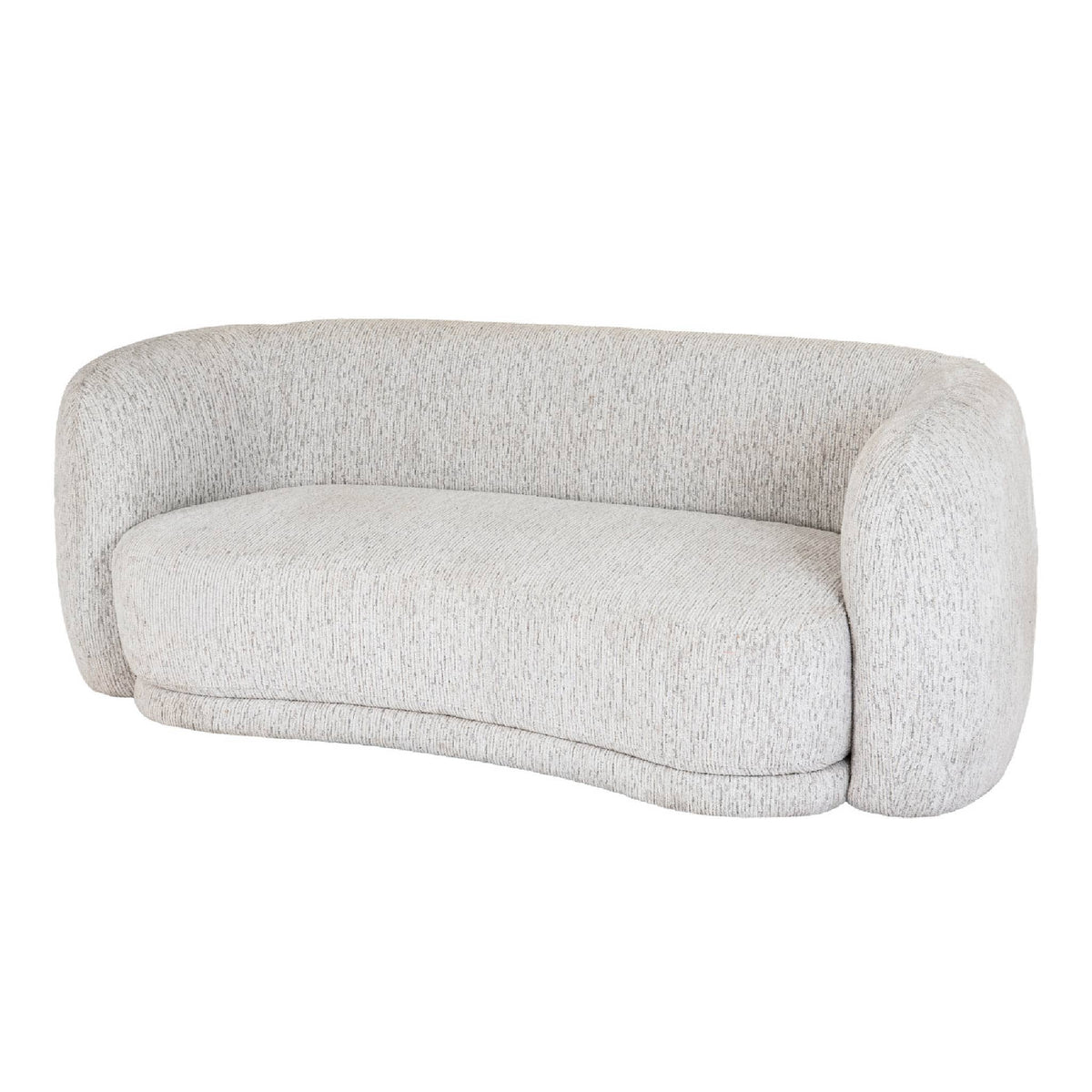 Curved Cream Two Seater Sofa