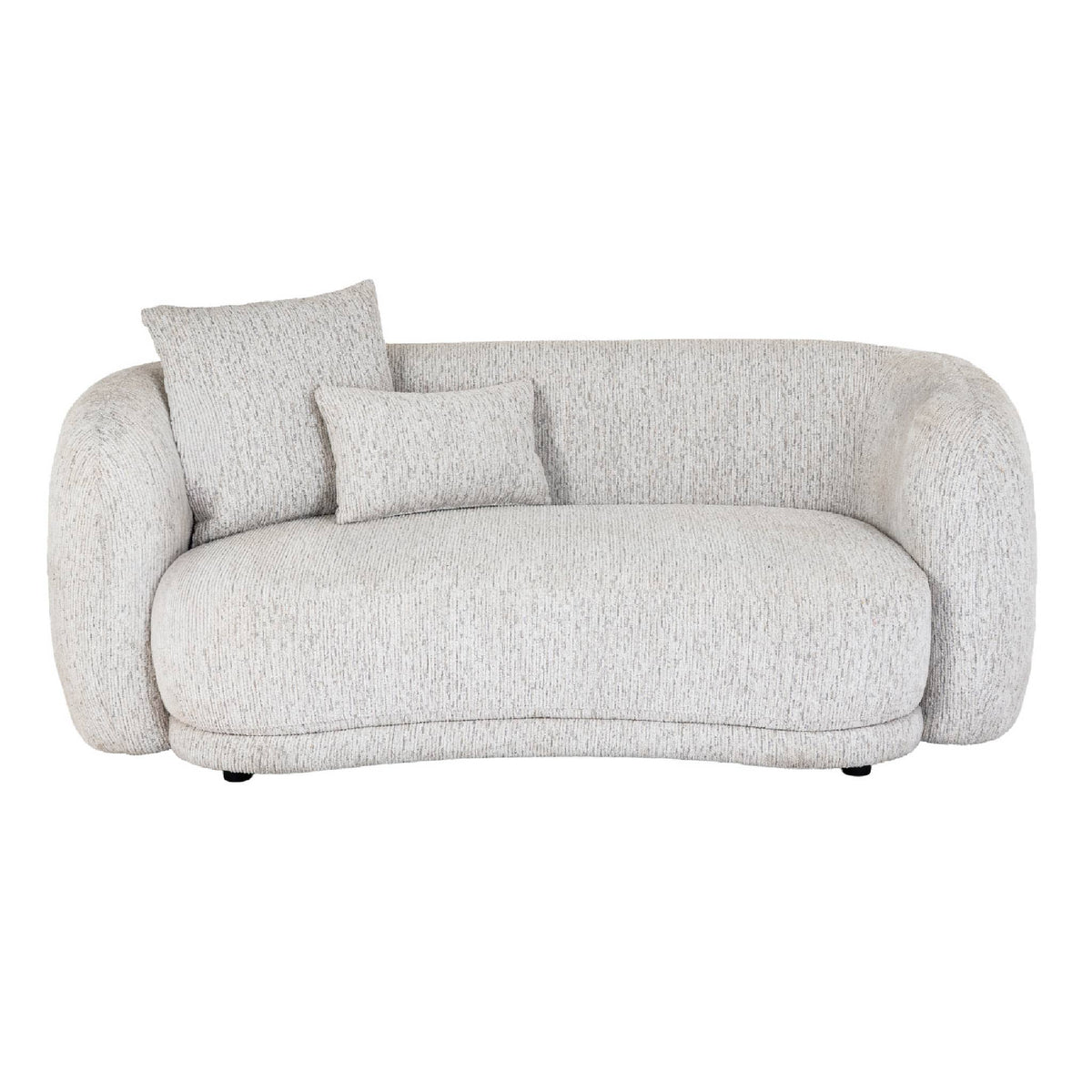 Curved Cream Two Seater Sofa