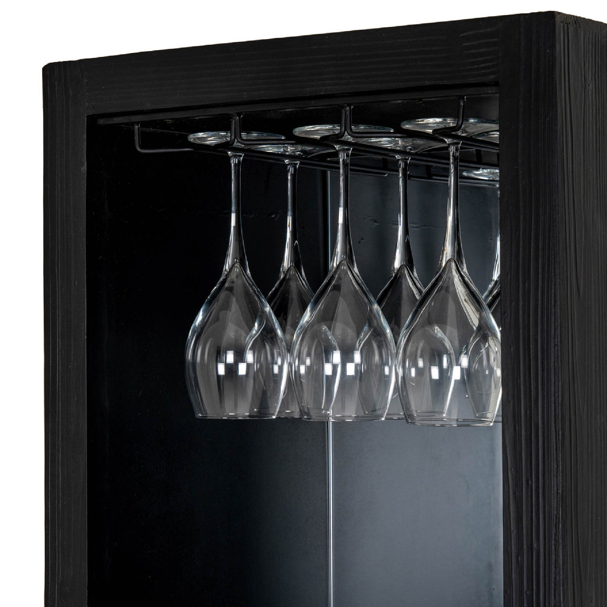 Hill Interiors Lennox Black Drinks Unit Wine Cabinet