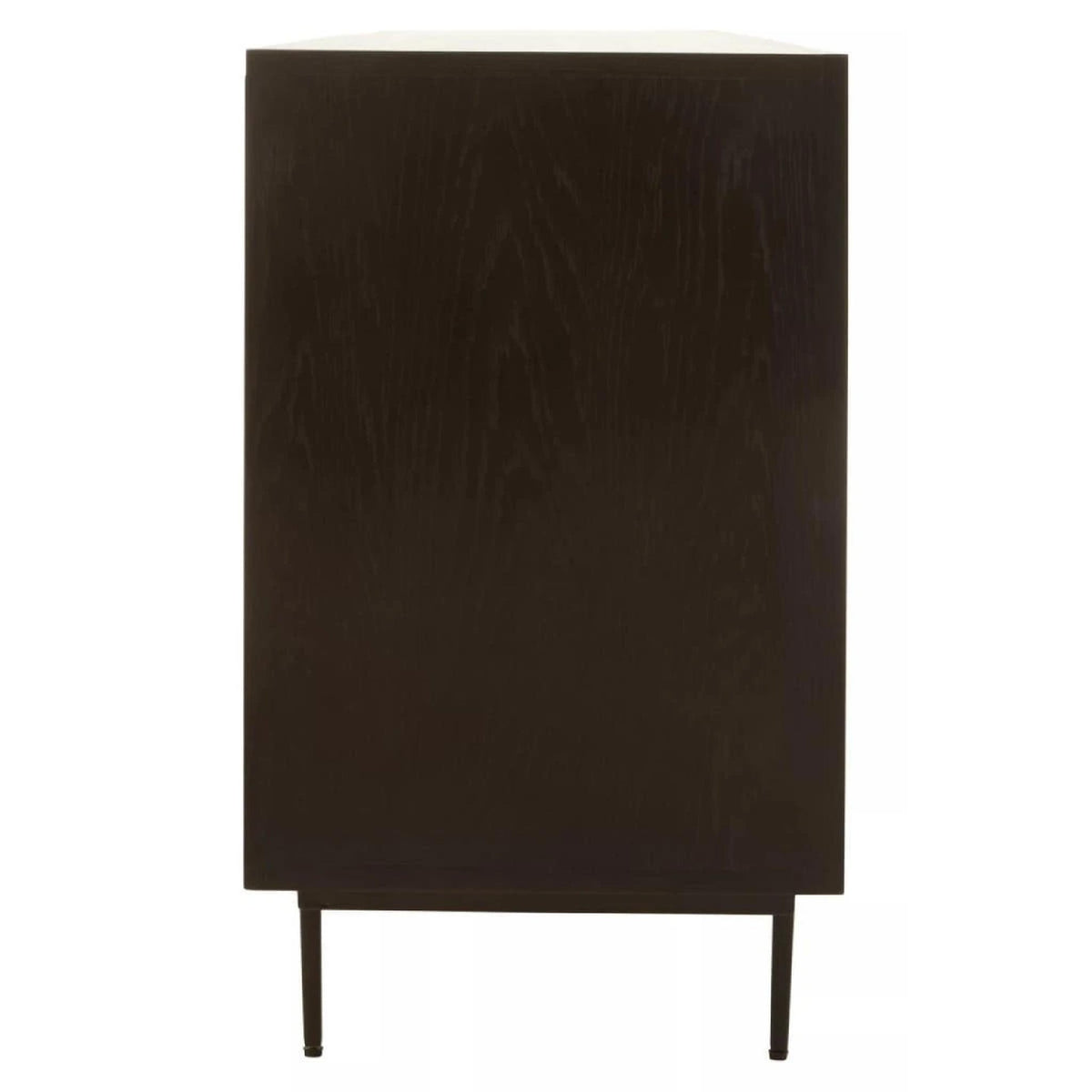Jakara Black Finish Sideboard with 4 Doors and 3 Drawers