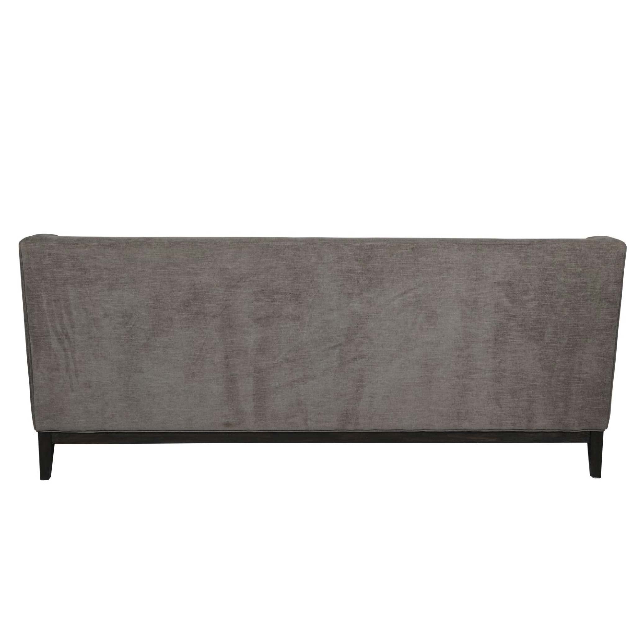 Theodore Buttoned Sofa in Warm Grey Fabric 200cm