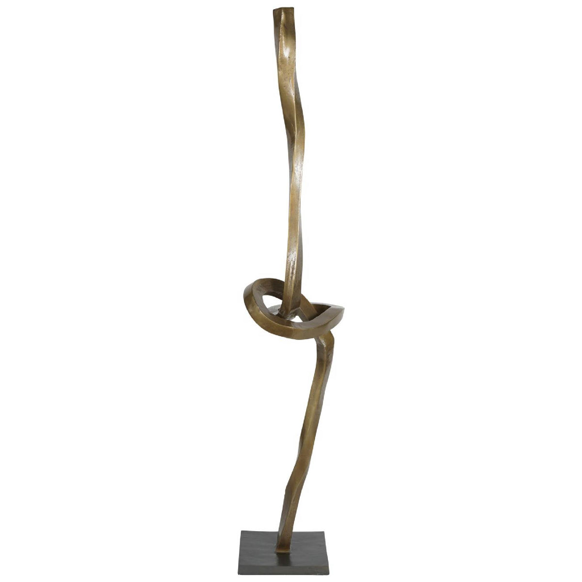 Libra Interiors Charlie Textured Brass Aluminium Abstract Sculpture