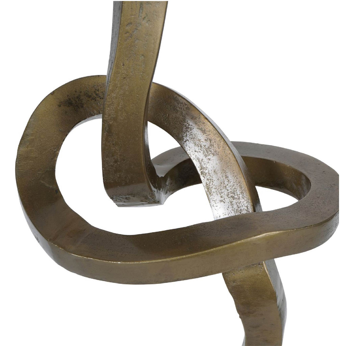 Libra Interiors Charlie Textured Brass Aluminium Abstract Sculpture