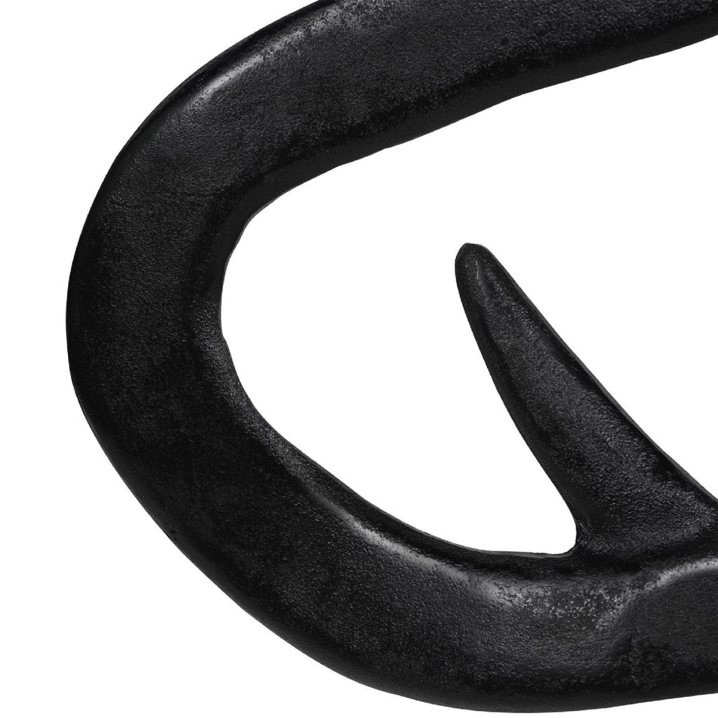 Isla Large Textured Black Aluminium Abstract Sculpture
