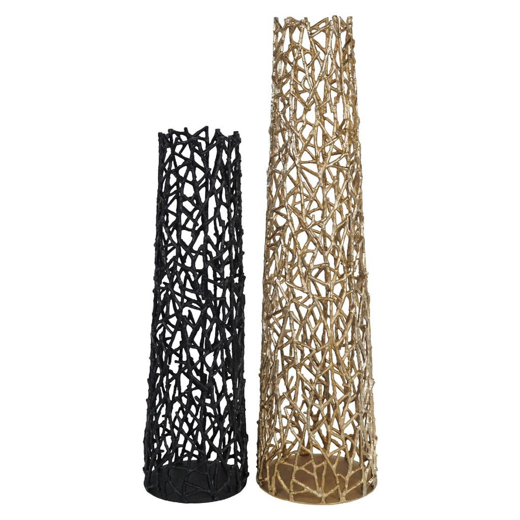 Twig Gold Sculpture Floor Vase