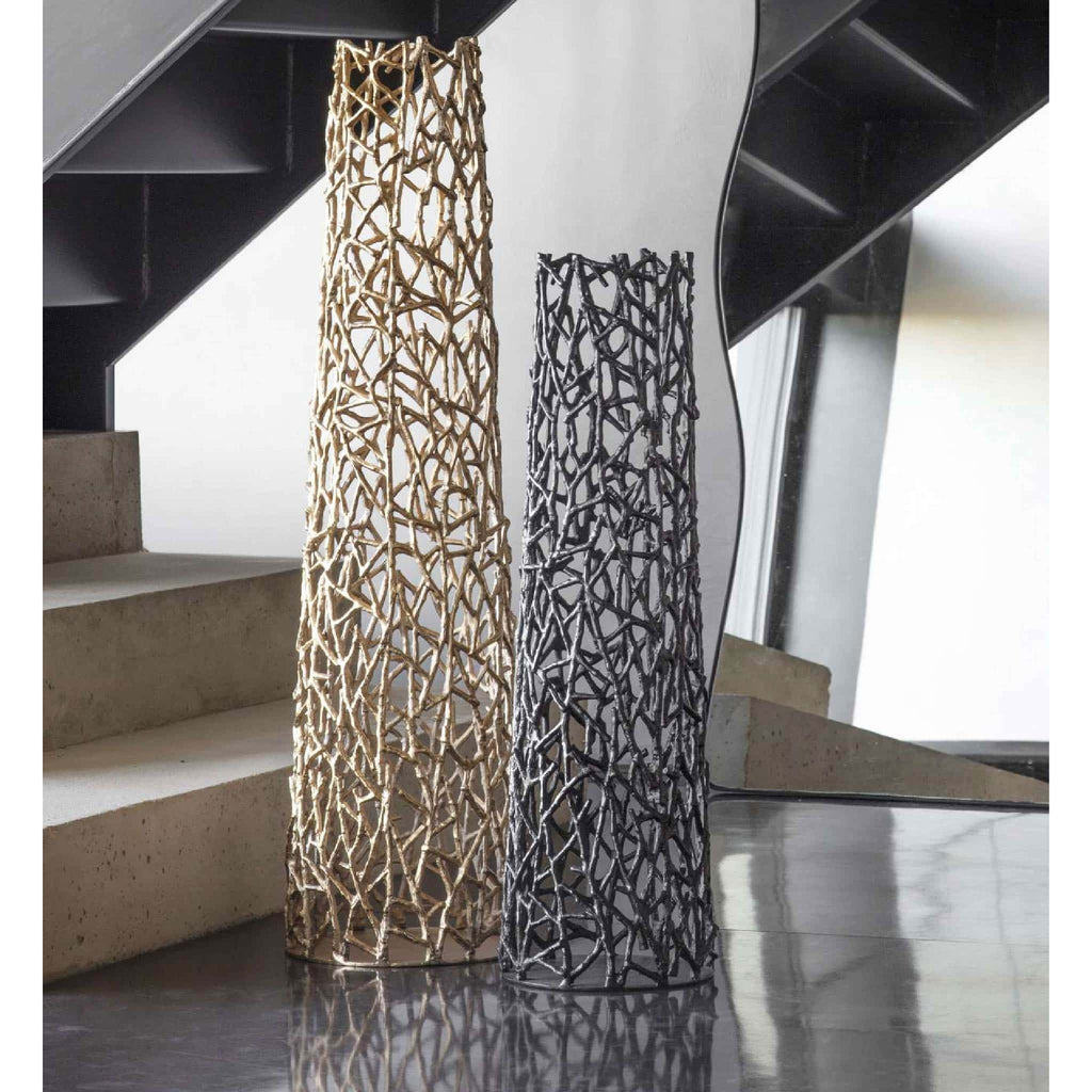 Twig Gold Sculpture Floor Vase