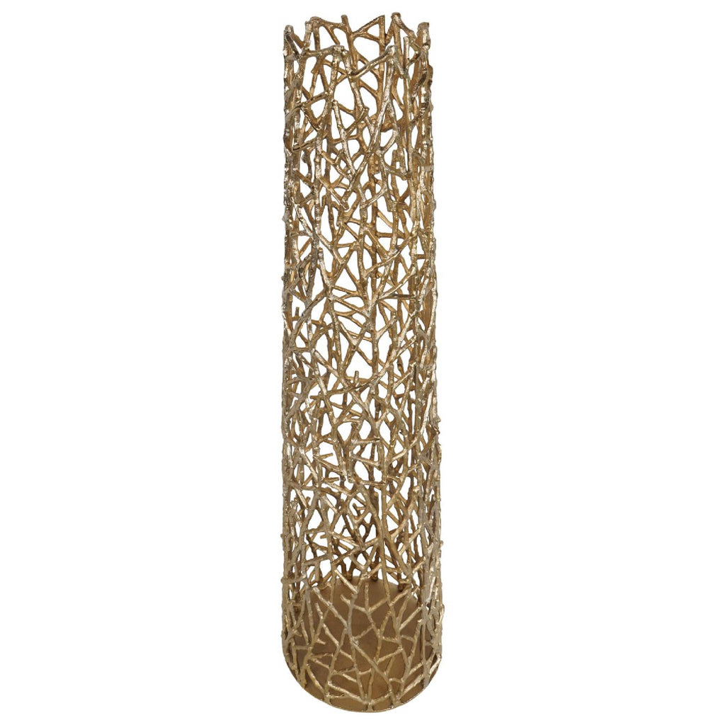 Twig Gold Sculpture Floor Vase