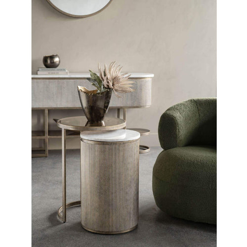 Belvedere Aged Gold Set of 2 Nesting Side Tables
