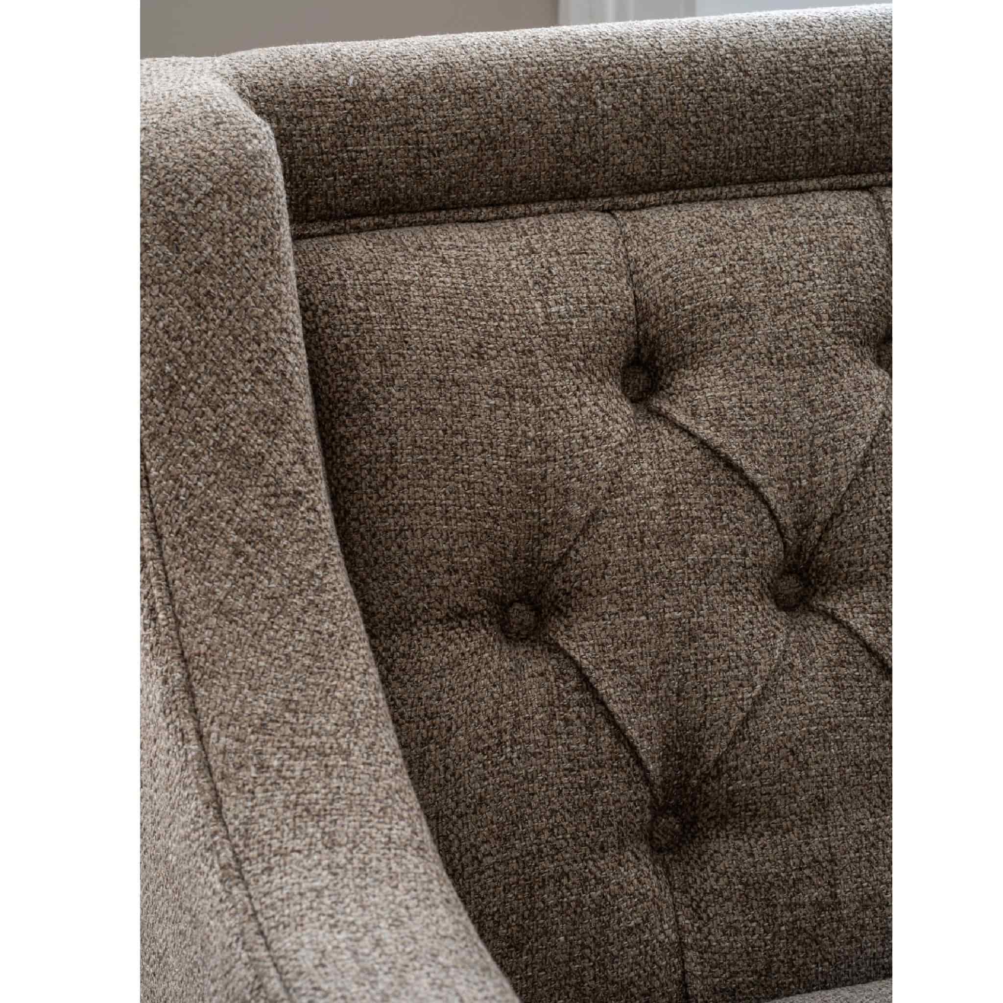 Theodore Buttoned Sofa Dark Taupe