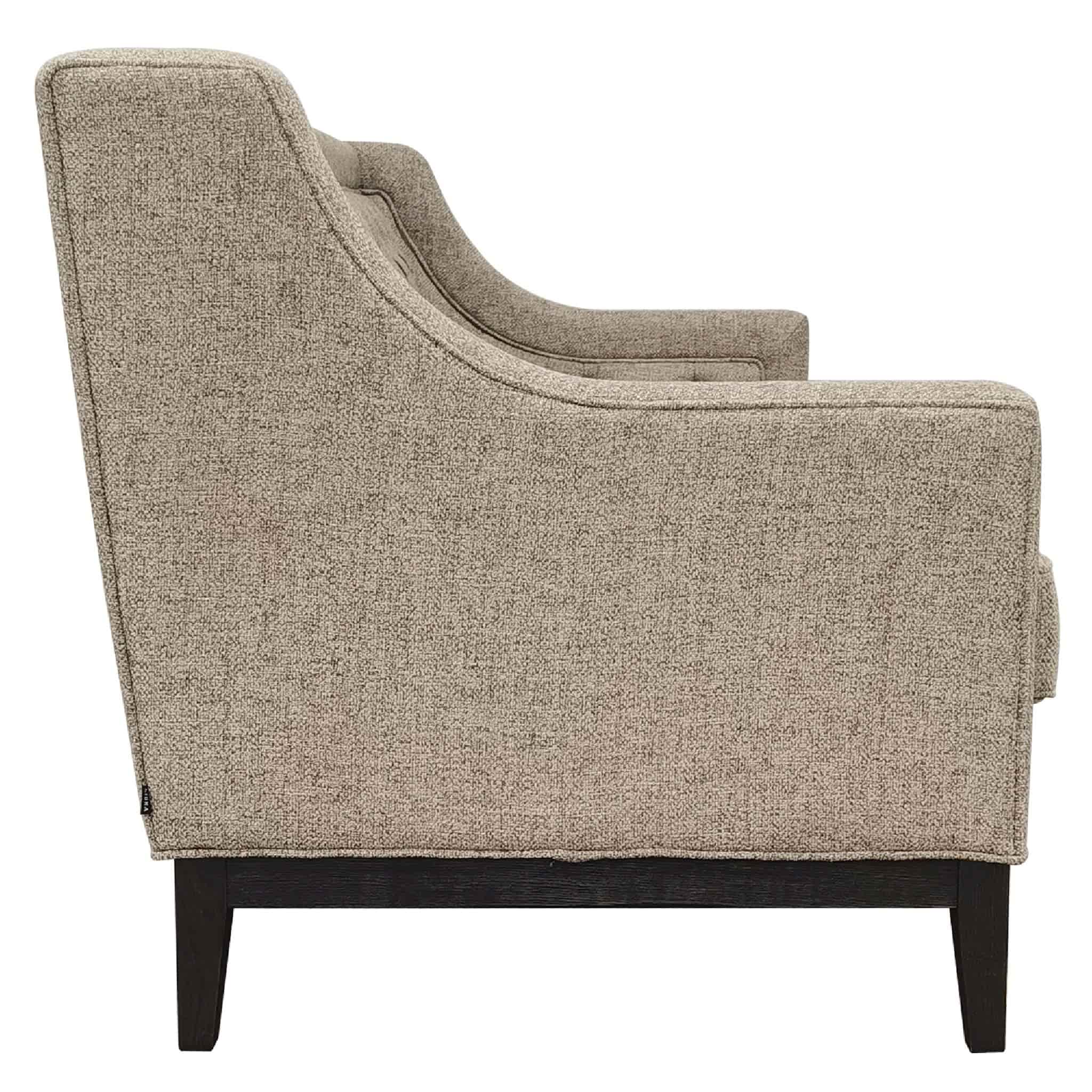 Theodore Buttoned Sofa Dark Taupe