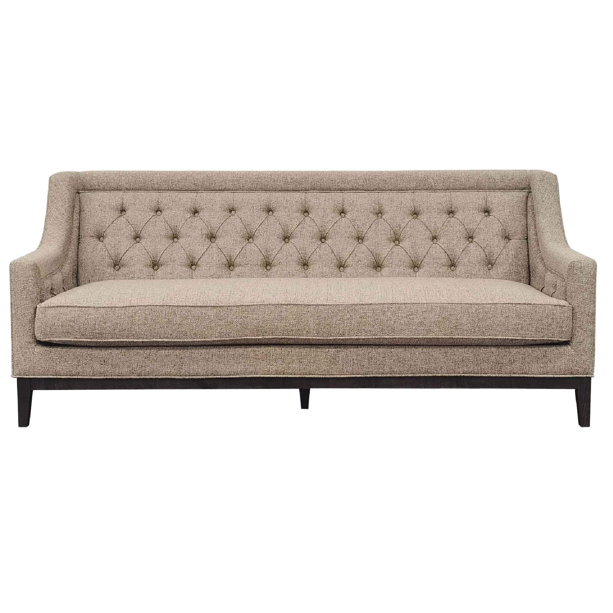 Theodore Buttoned Sofa Dark Taupe