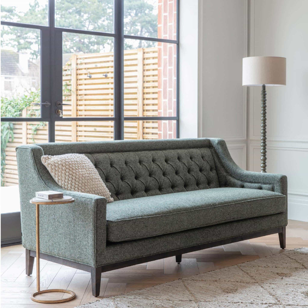 Theodore Buttoned Sofa Forest Green