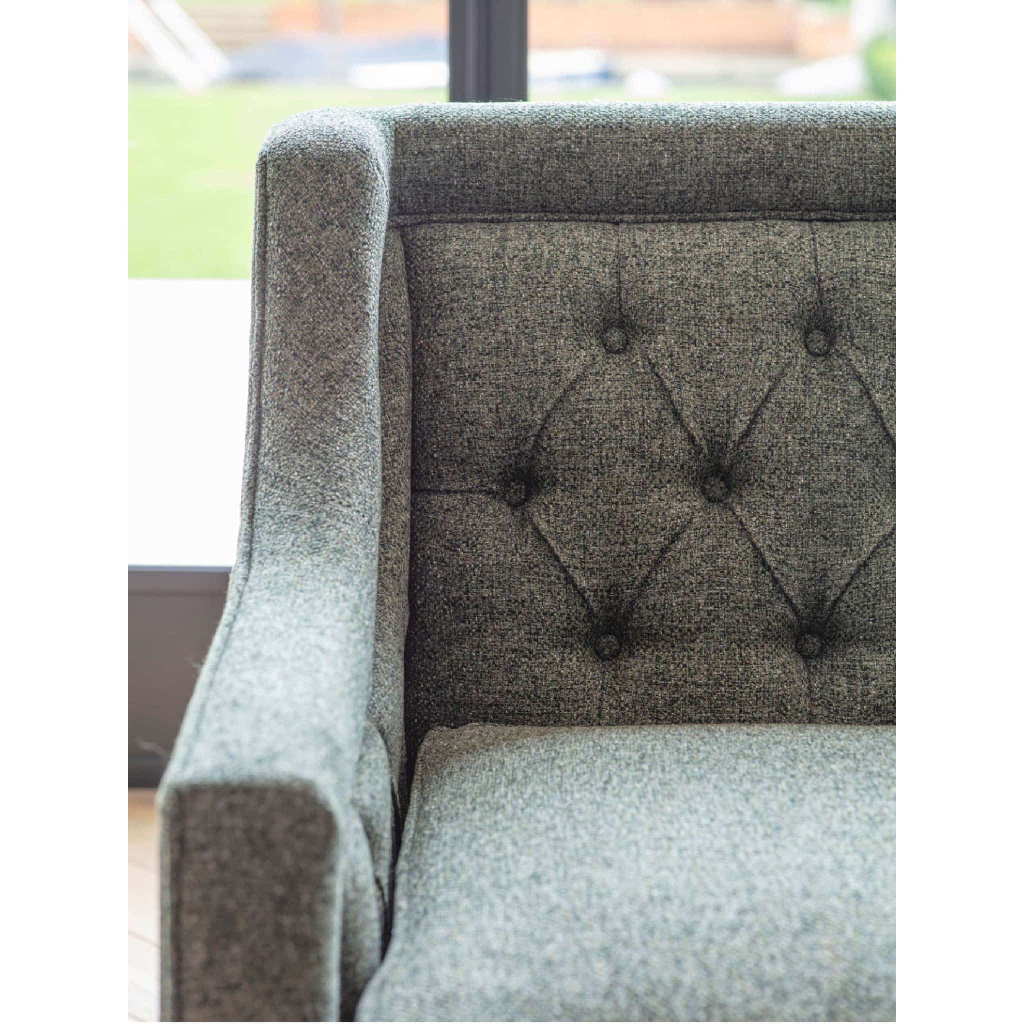 Theodore Buttoned Sofa Forest Green