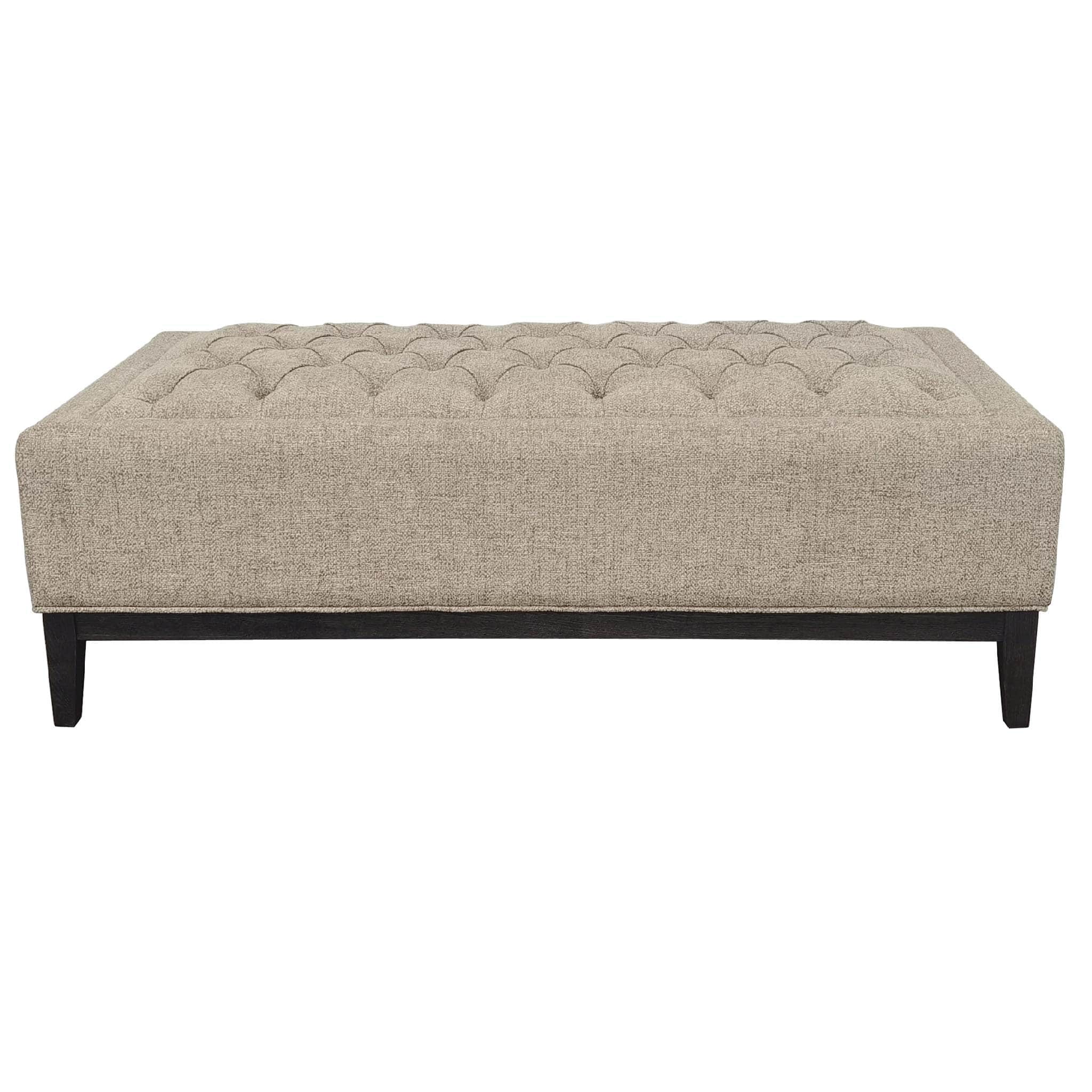Theodore Buttoned XL Ottoman Dark Taupe