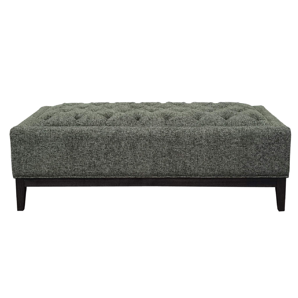 Theodore Buttoned XL Ottoman Forest Green