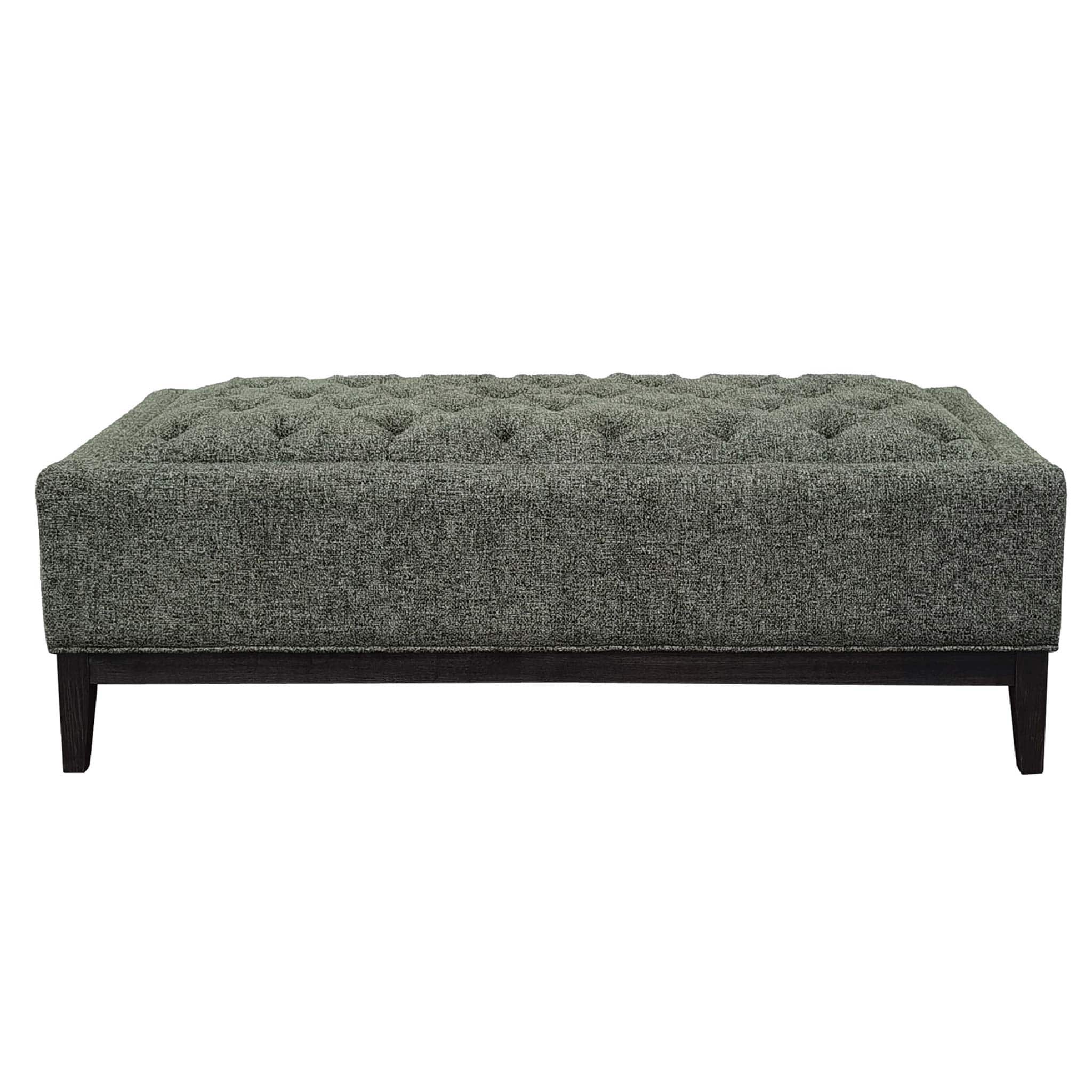 Theodore Buttoned XL Ottoman Forest Green