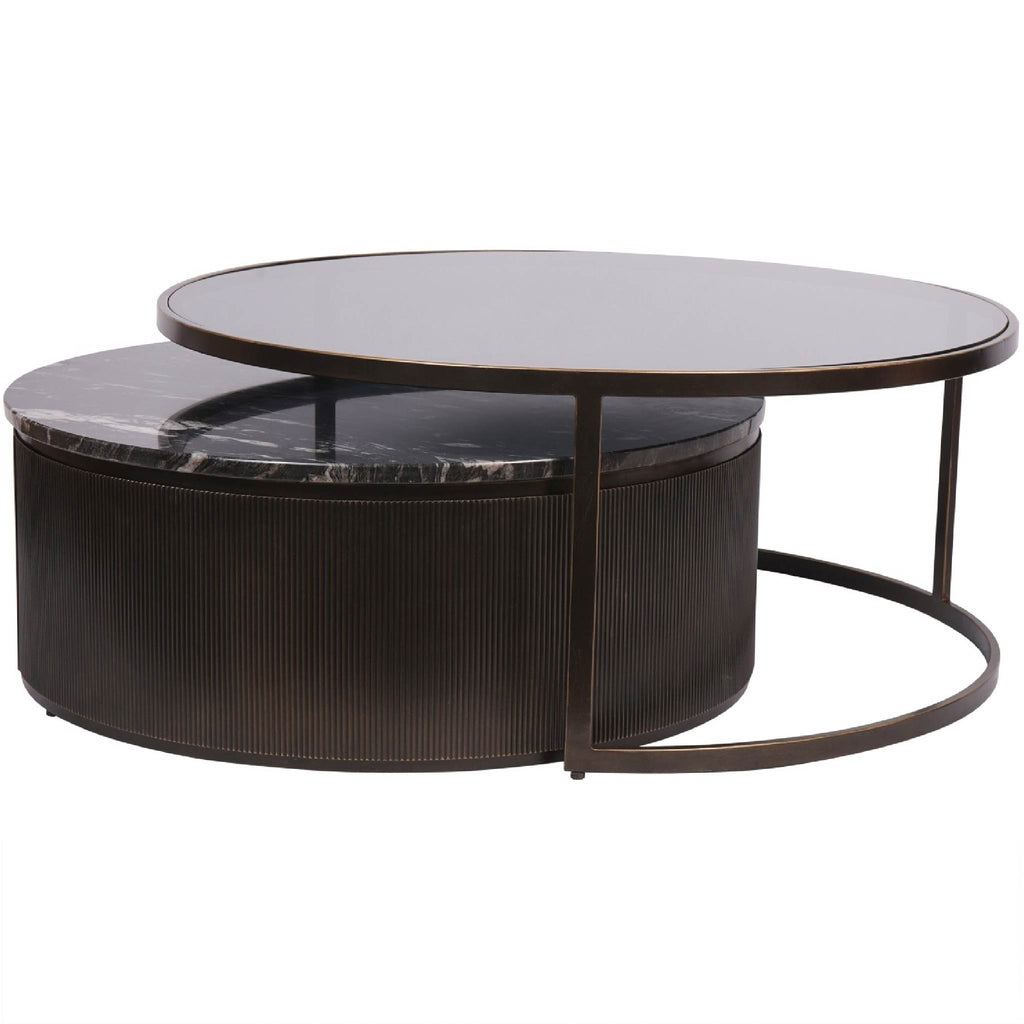 Belvedere Black Set of 2 Nesting Coffee Tables