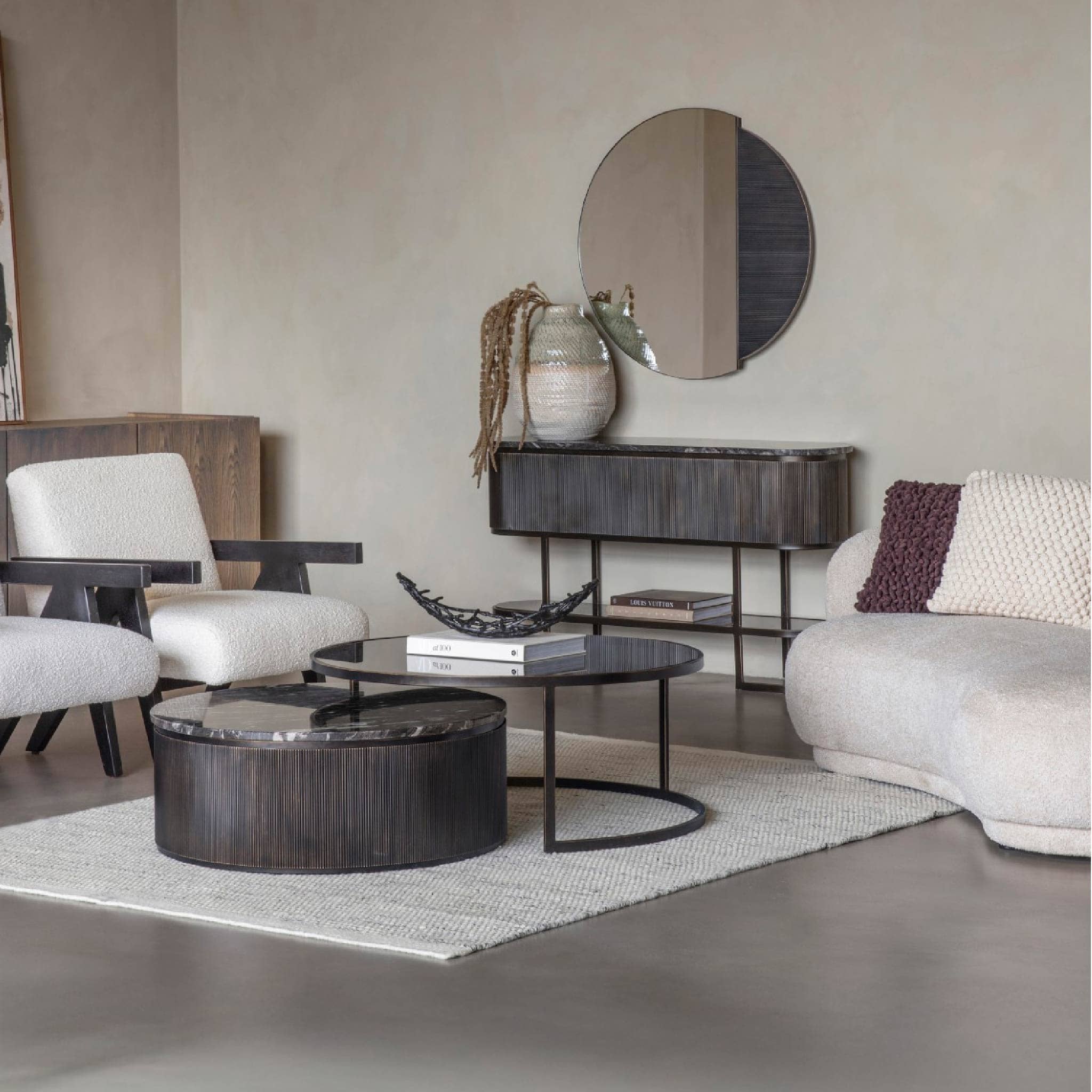 Belvedere Black Set of 2 Nesting Coffee Tables