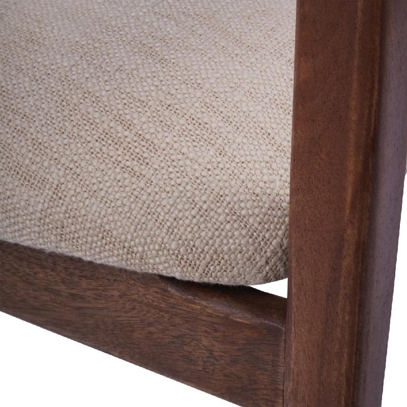 Monterey Wooden Upholstered Dining Chair in Beige 