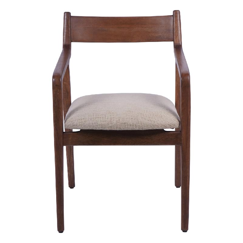 Monterey Wooden Upholstered Dining Chair in Beige 