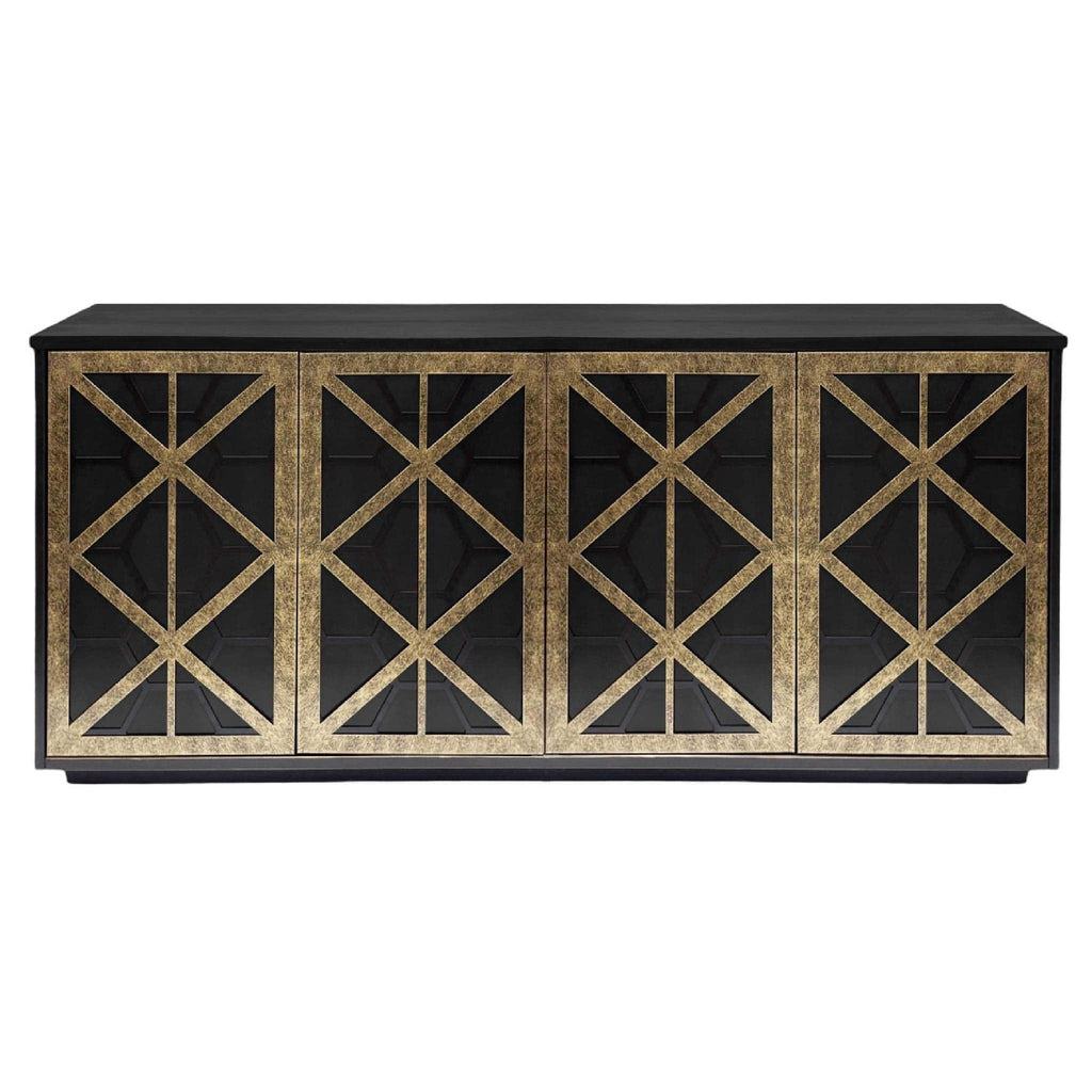 Reeno Fretwork 4 Door Buffet Sideboard
