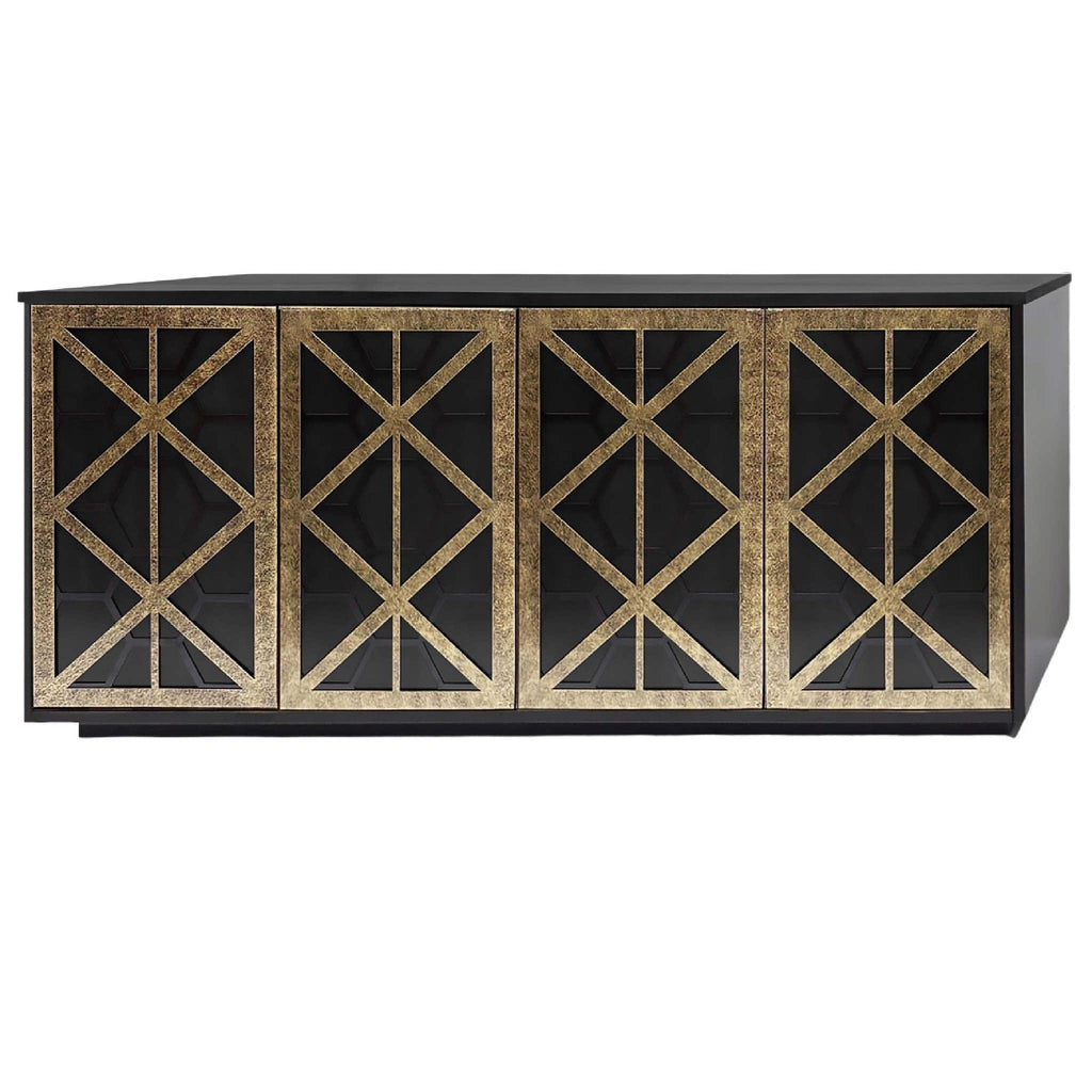 Reeno Fretwork 4 Door Buffet Sideboard