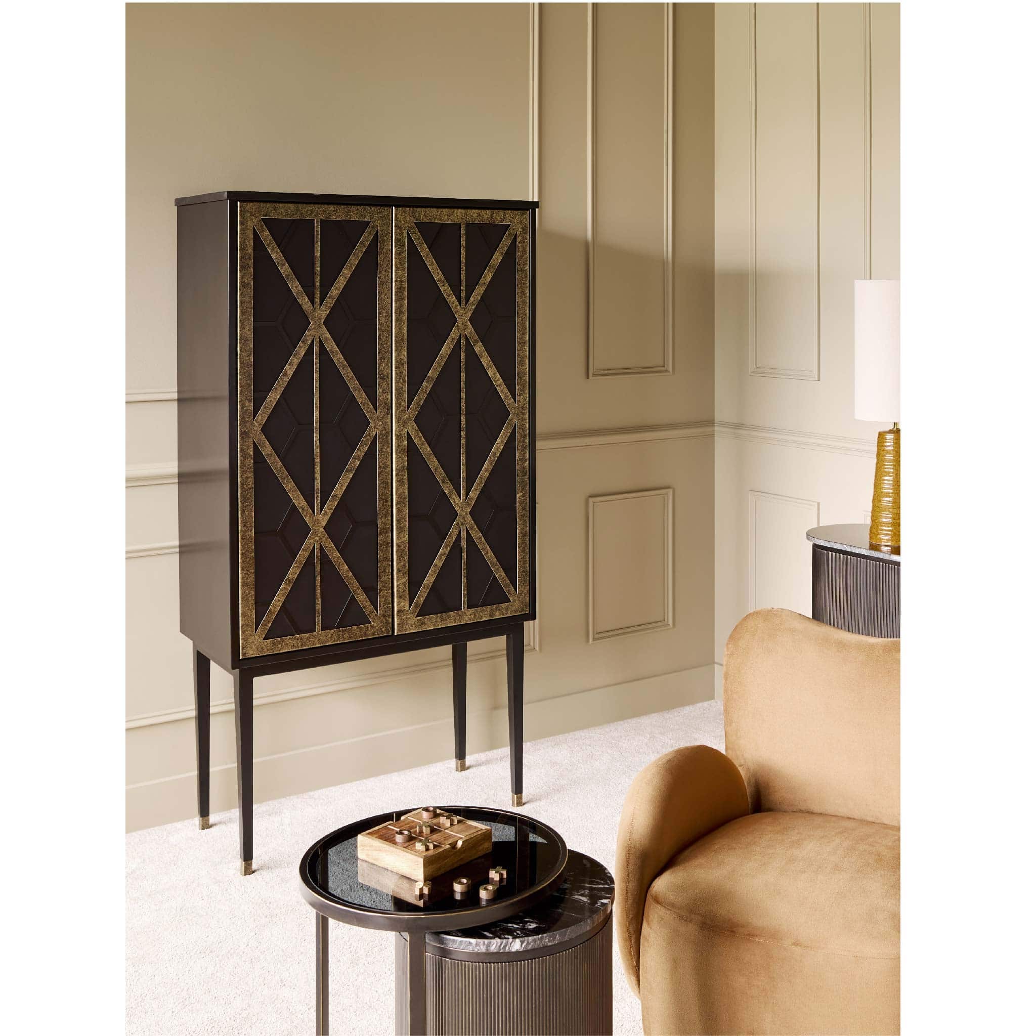 Reeno Fretwork Bar Cabinet