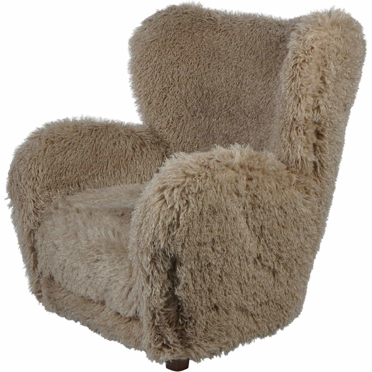 Libra Interiors Wallace Faux Sheepskin Fluffy Faux Fur Armchair Chair