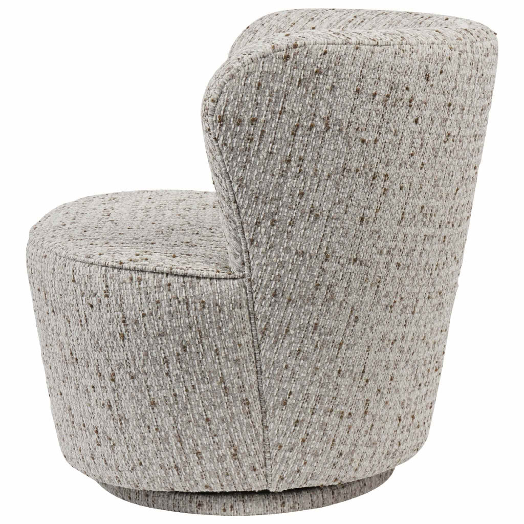 Roehampton Textured Slub Swivel Chair Natural