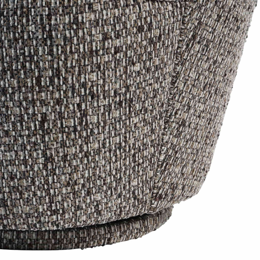 Roehampton Textured Slub Swivel Chair Mocha