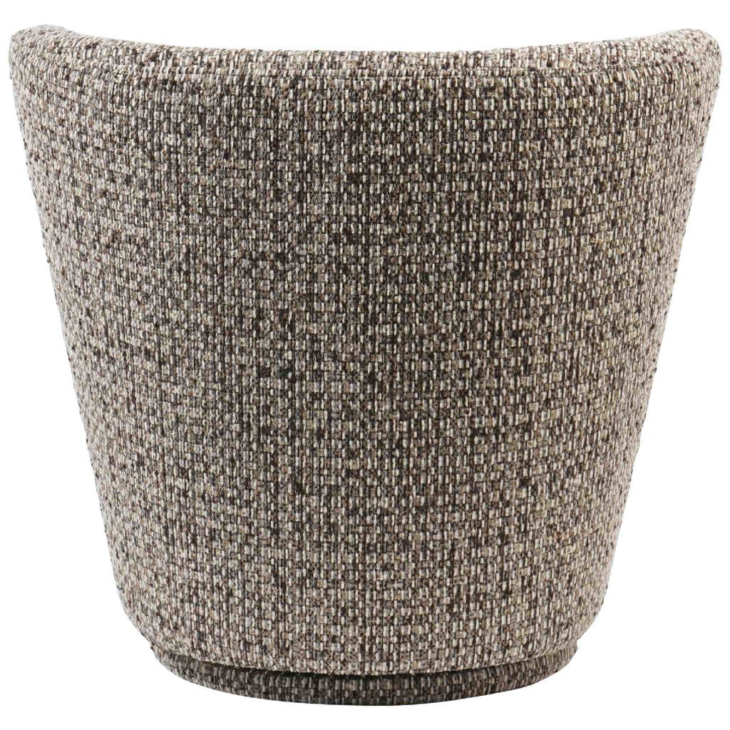 Roehampton Textured Slub Swivel Chair Mocha