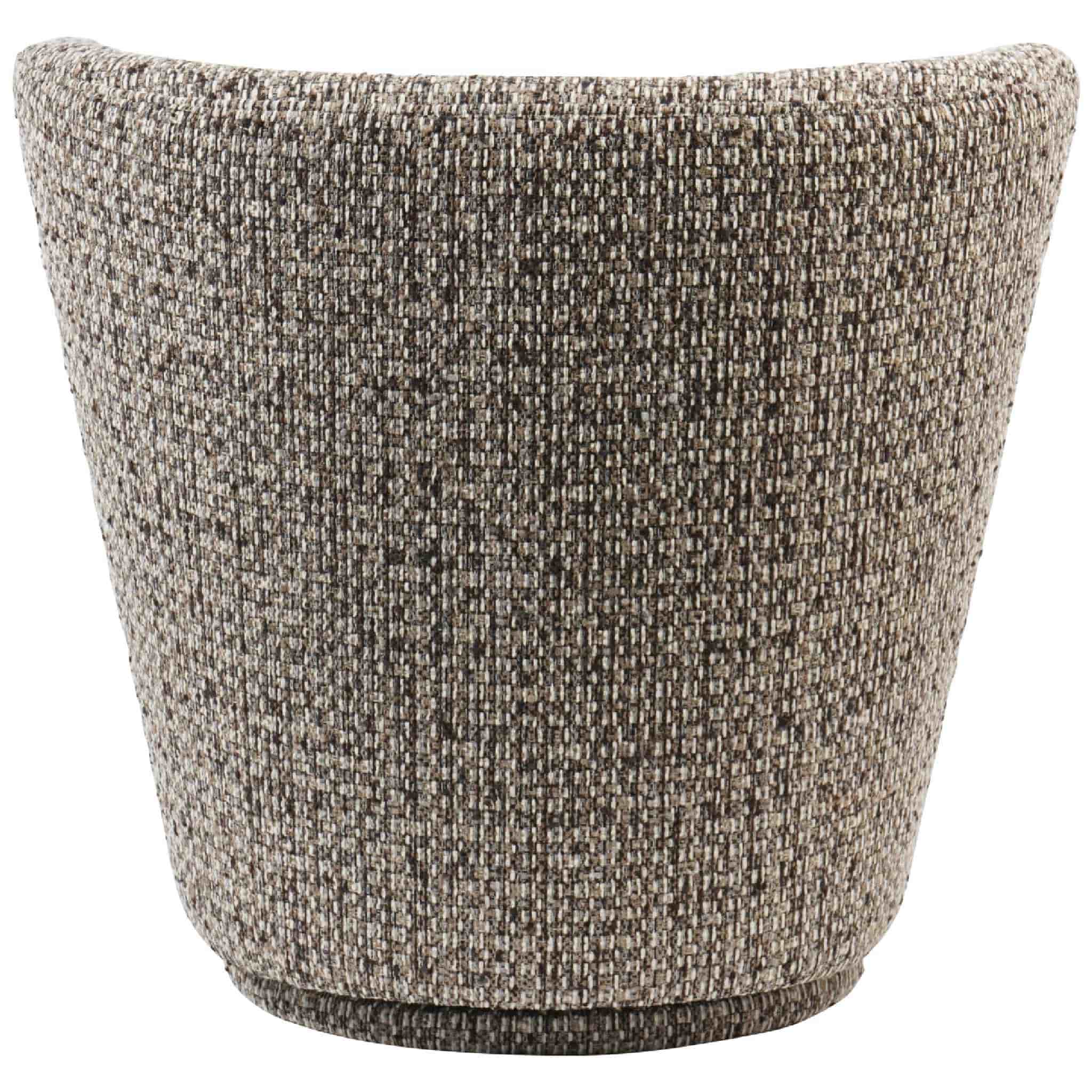 Roehampton Textured Slub Swivel Chair Mocha