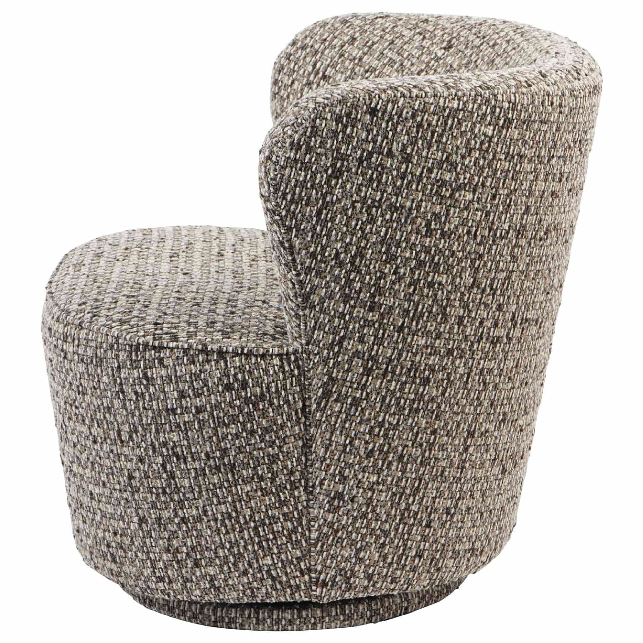 Roehampton Textured Slub Swivel Chair Mocha