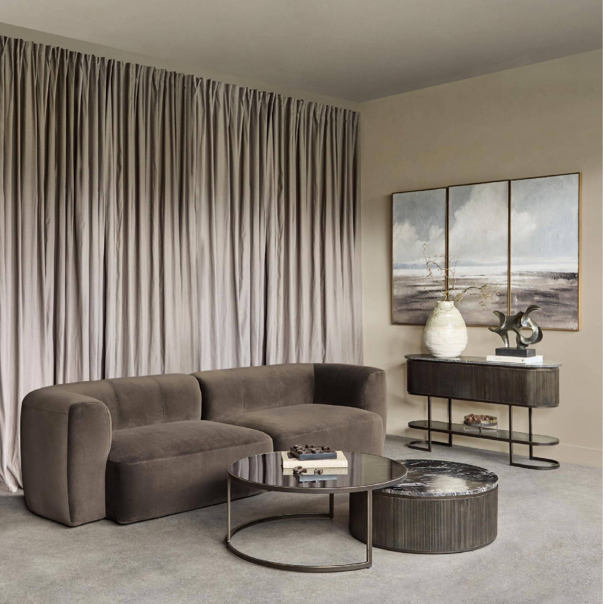 Wicklow Sofa In Brown Velvet