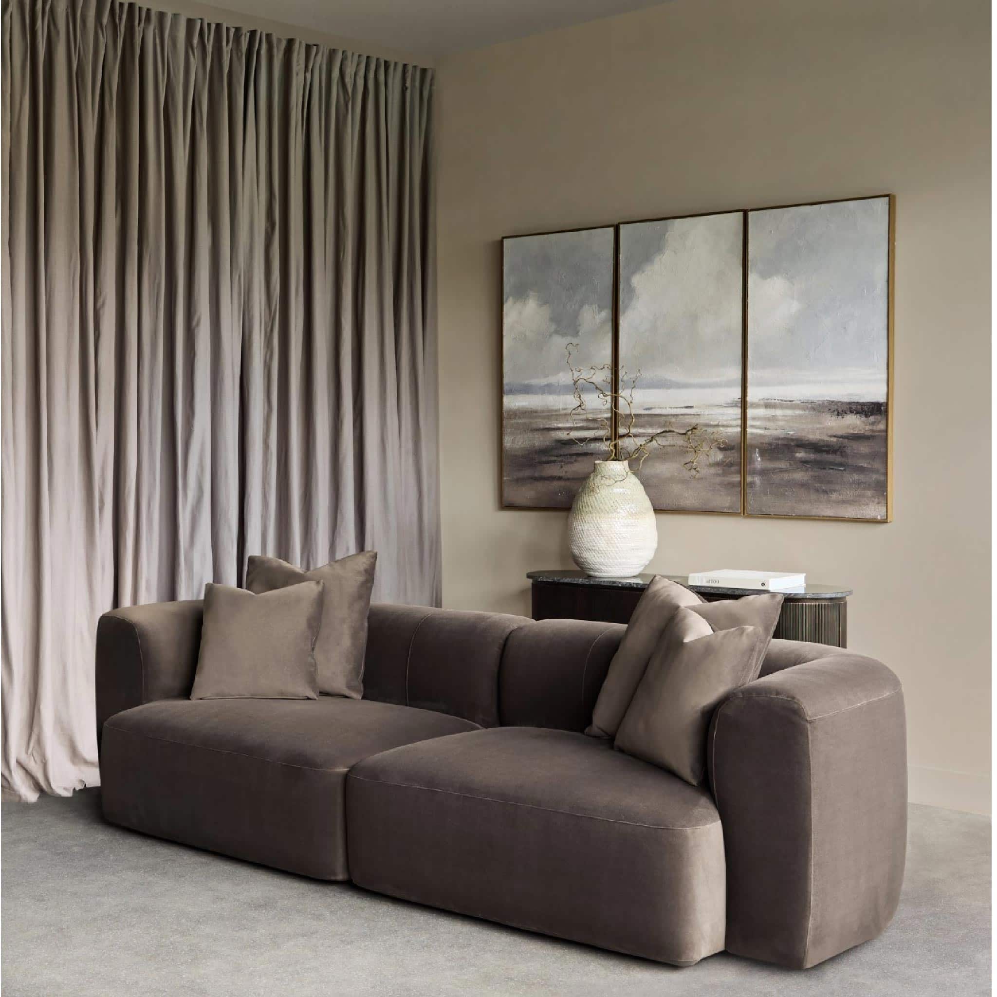 Wicklow Sofa In Brown Velvet