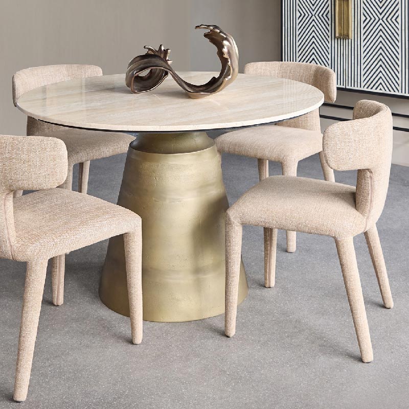 Clifton Light Travertine Round Dining Table 120cm