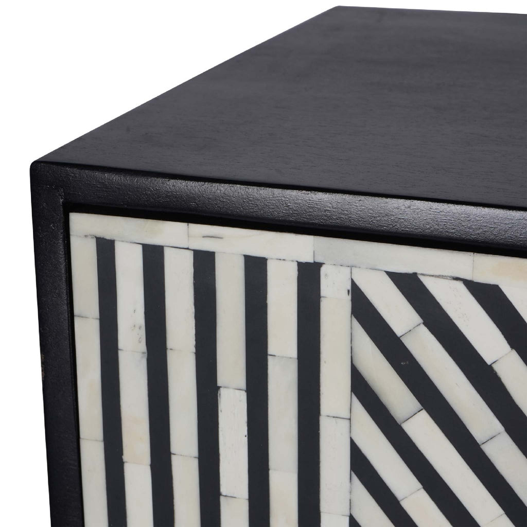 Delaney Bone Inlay Tall Storage Cabinet