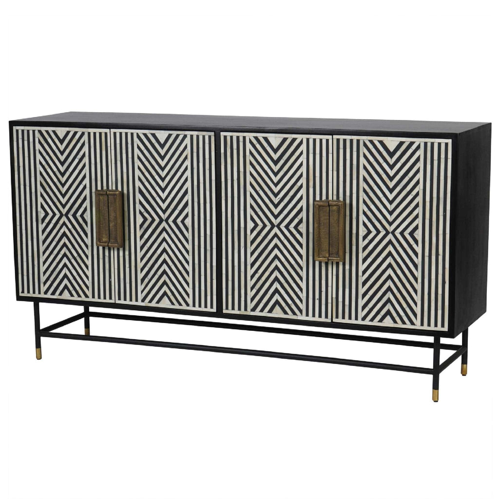 Delaney Bone Inlay Four Door Buffet Cabinet